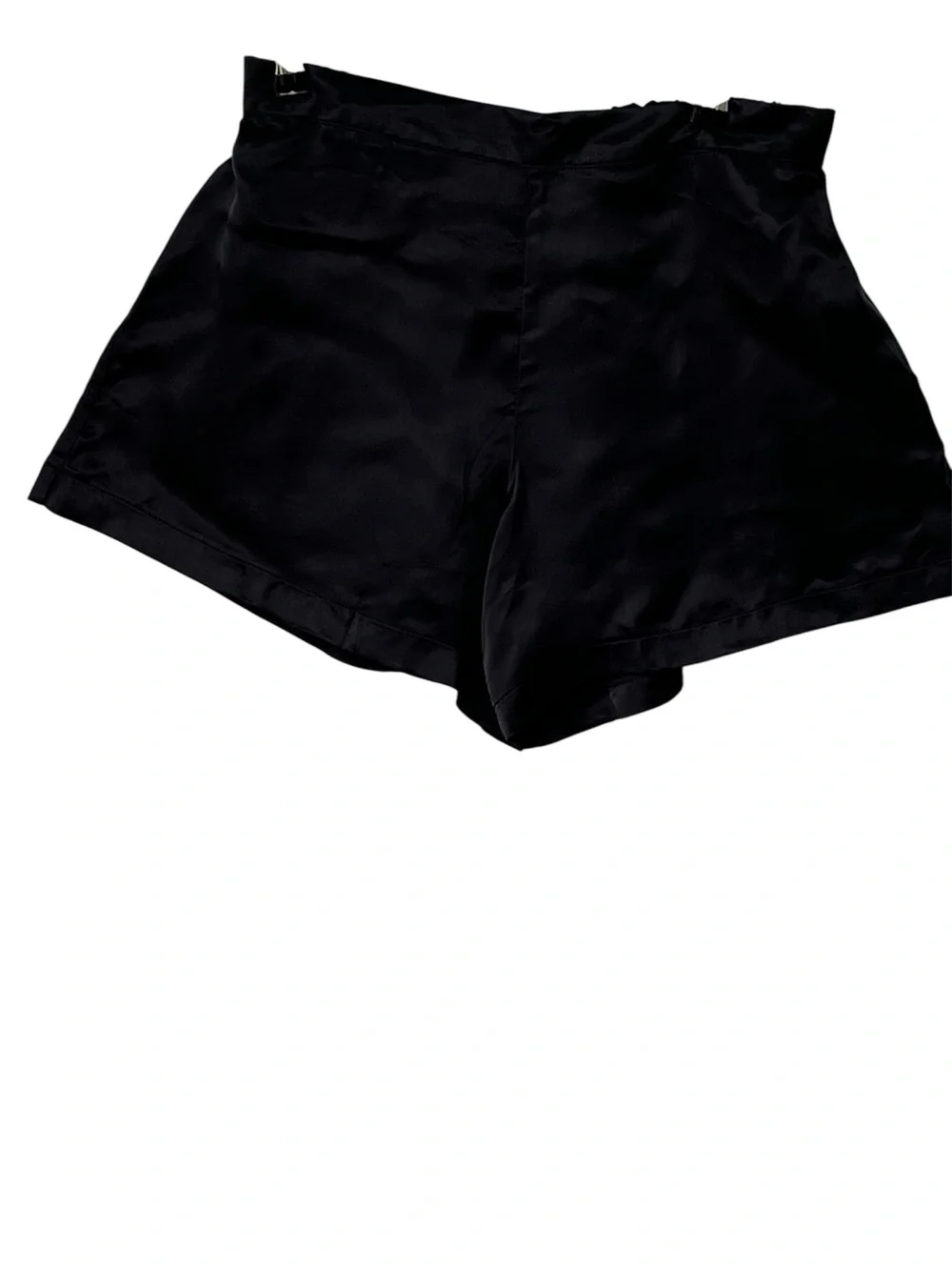 Athleta NWT Calm Cool Black Women's Sleep Shorts Lounge PJ Satin-Feel Size Med